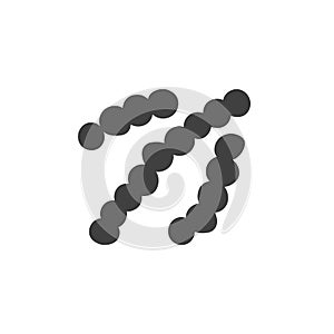 Streptococcus bacteria vector icon