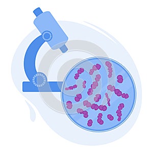 Streptococcus Pneumoniae bacteria cell medical diagram icon