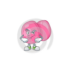 Streptococcus pyogenes mascot design style with grinning face