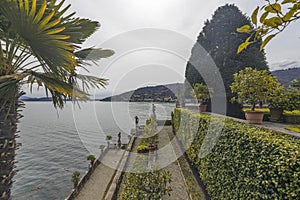 View of Isola Bella Gardens in Maggiore Lake, Stresa, province of Verbano-Cusio-Ossola, Piedmont, photo