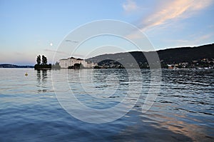 Stresa, Italy. Isola Bella, Lake - lago - Maggiore. Full moon