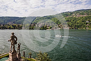 Stresa, Italy, lake view. Lombardy, Isola Bella island
