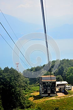 Stresa Mottarone cable car station Lake Maggiore Italy