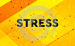 Stress abstract digital banner yellow background