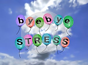 stress Bloons free in blur sky background image