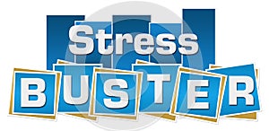 Stress Buster Blue Stripes Squares photo