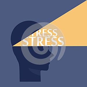 Stress concept. Depression and fear, emotional frustration. Mental disorder