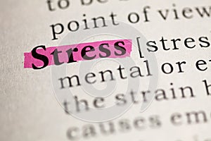 Definition of the word Stress