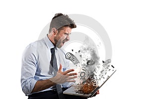 Stress and frustration caused by a computer
