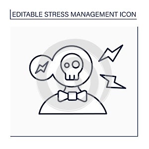 Stress line icon photo