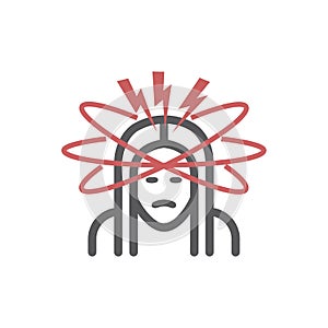 Stress line icon. Vector sign for web graphic.