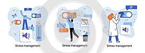 Stress management abstract metaphor, pressure control, depression, emotional tension, mental health