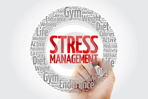 Stress Management word cloud collage