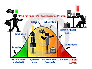 Stress performance curve visual chart