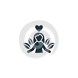 Stress relief icon. Monochrome simple sign from mental health collection. Stress relief icon for logo, templates, web