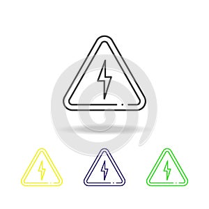stress sign colored icons. Element of science illustration. Thin line illustration for website design and development, app