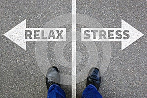 Stress stressed relax relaxed health businessman business concept problem