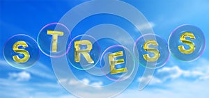 The stress word in bubble