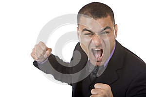 Stressed Businessman is angry