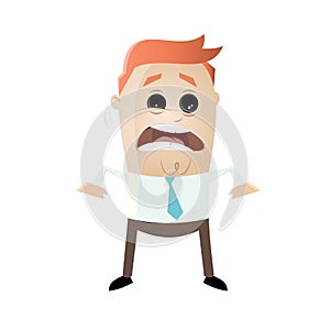 Stressed businessman with flickering eye