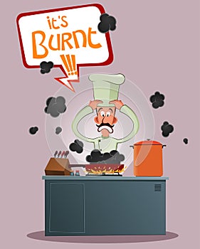 Stressed chef