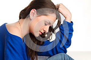 Stressed female teenager