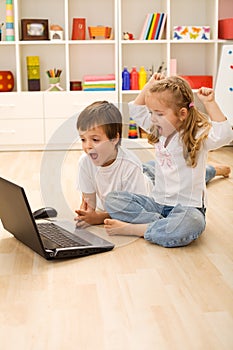 Stressed kids about to win online game