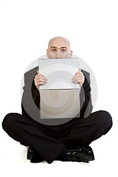 Stressed Man & Laptop