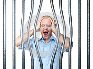 Stressed prisoner and bended metal