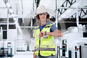 Stressed Worker Checking Clock During Work Hours