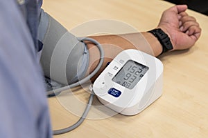 Blood pressure examination result suggested hypertension with high systolic and diastolic readings