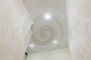 Stretch ceiling in hallway
