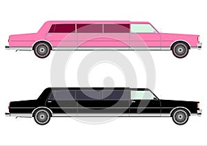 Stretch limo in two colors