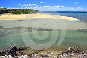 Stretch of white sandy beach, Rodrigues Island