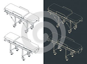 Stretchers isometric blueprints