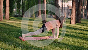 stretching fitness workout in summer