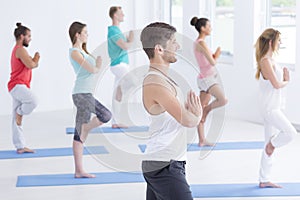 Stretching at the gym