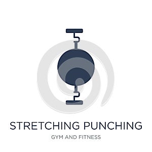 Stretching Punching Ball icon. Trendy flat vector Stretching Pun