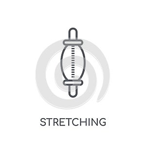 Stretching Punching Ball linear icon. Modern outline Stretching