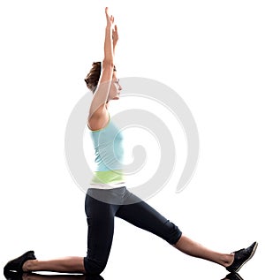 Stretching workout posture by a woman