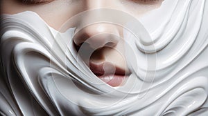 stretchy face cream texture photo