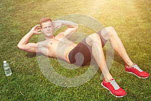 Strething out muscles before exercise