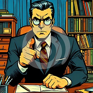 strict and annoyed manager