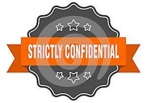 strictly confidential label. strictly confidential isolated seal. sticker. sign