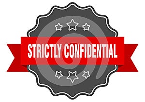 strictly confidential label. strictly confidential isolated seal. sticker. sign