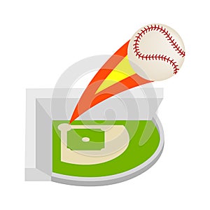 Strike ball isometric 3d icon