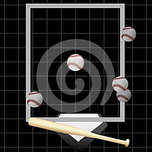 Strike Baseball Pitching Balls Bat Home