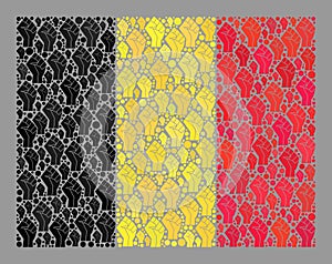 Strike Belgium Flag - Mosaic of Brute Hand Objects