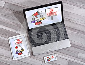 On strike concept on different devices