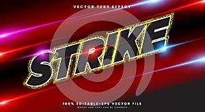 Strike flash lightning typography editable text effect